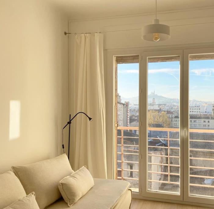 Vue Mer Et Et Notre Dame Centre Ville Avec Balcon Et Parking Marseille Eksteriør billede
